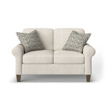 Moxy - Fabric Loveseat, Curved Sock Arms