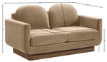 Diviento - Velvet Performance Fabric Upholstered Loveseat