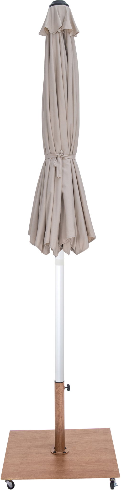 Amalfi - Aluminum Patio Umbrella - Light Brown Base / White Pole