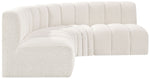 Arc - Boucle Fabric 4 Piece Corner Modular Sofa