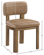 Paloma - Vegan Leather Upholstered Dining Chair (Set of 2) - Brown Frame