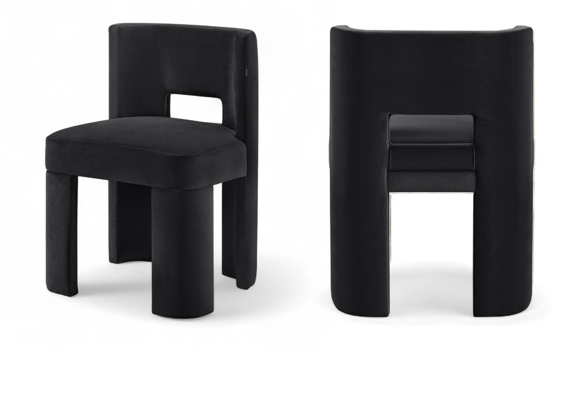 Zuno - Velvet Performance Fabric Upholstered Dining Chair (Set of 2)