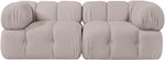 Orin - Velvet Performance Fabric Upholstered 2 Piece Modular Sofa (2 Corner Chairs)