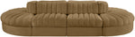 Rummi - Oval Velvet Performance Fabric Upholstered 8 Piece Modular Sectional