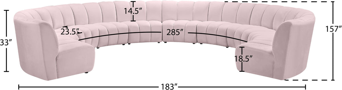 Infinity - 10 Piece Velvet Modular Sectional