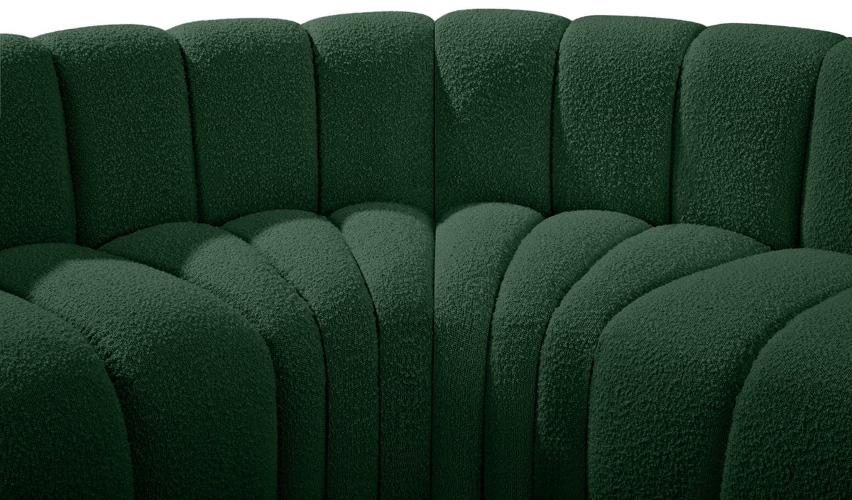 Arc - Boucle Fabric 3 Piece Modular U-Shaped Sofa