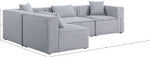 Cube - Linen 4 Piece Modular Corner Sectional