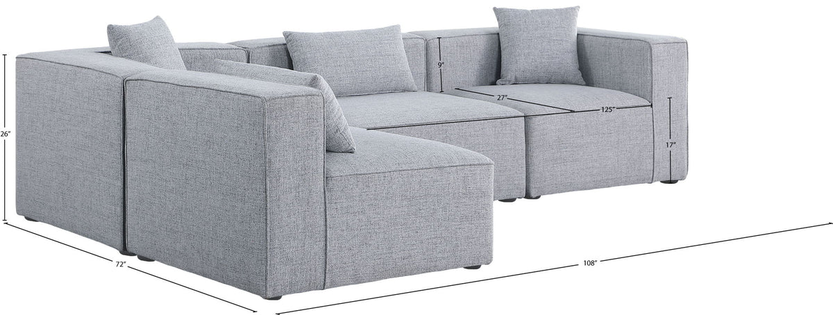 Cube - Linen 4 Piece Modular Corner Sectional