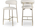 Lupita - Counter Stool With Brushed Gold Frame (Set of 2)