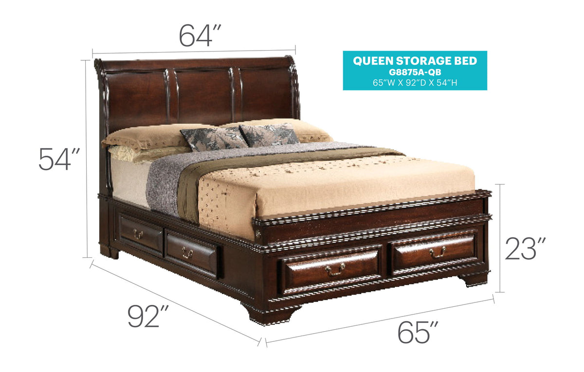 Glory Furniture - LaVita - Storage Bed