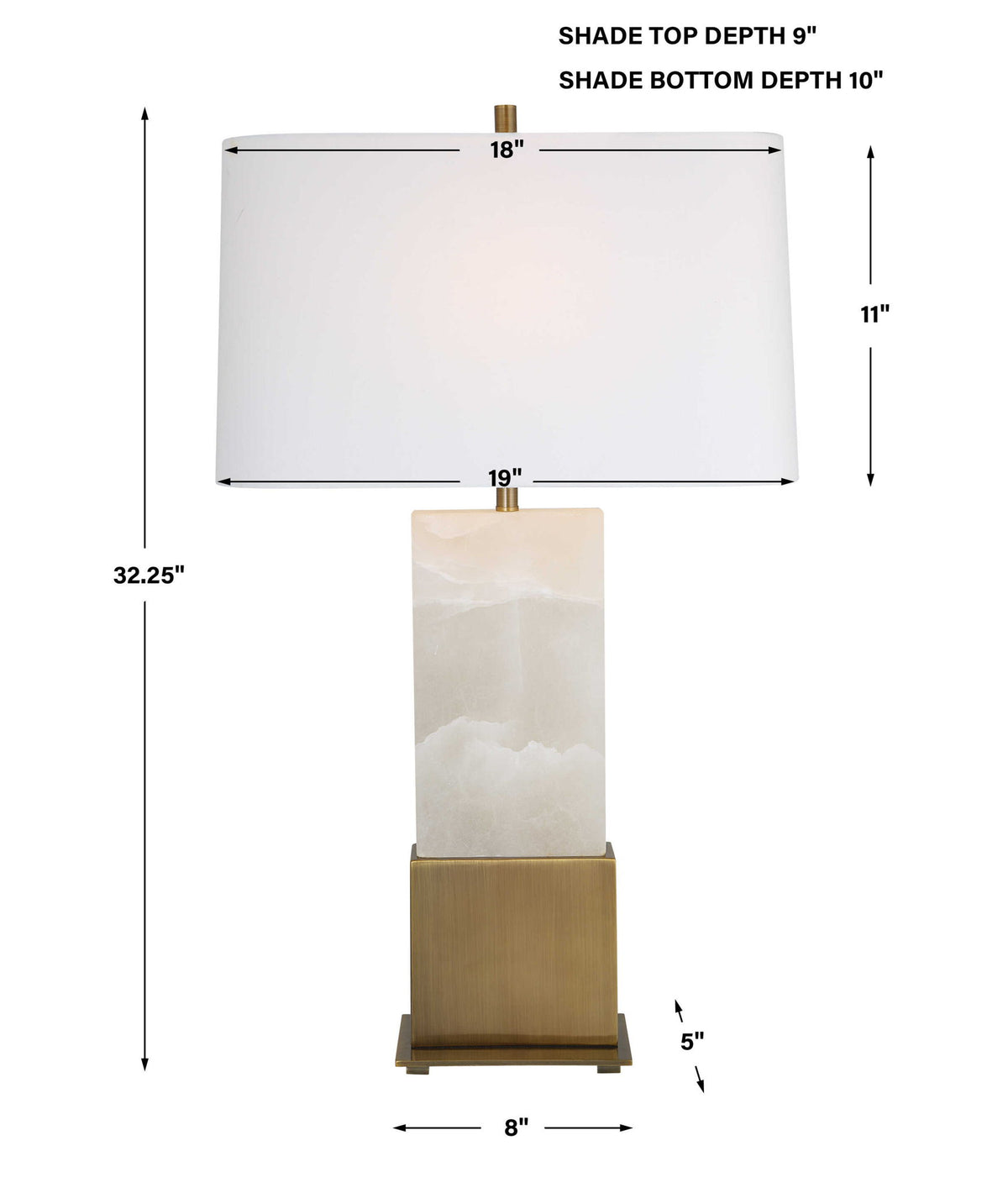 On A Cloud - Table Lamp - Brass / White