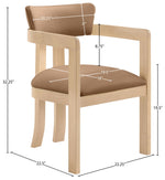 Lavrin - Vegan Leather Dining Arm Chair (Set of 2) - Natural Base