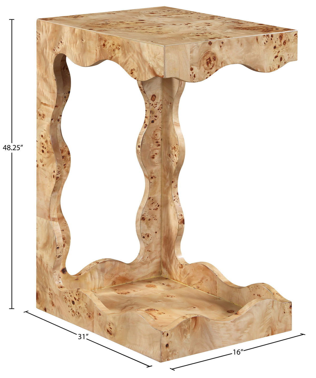 Vassa - Burl Veneer End Table