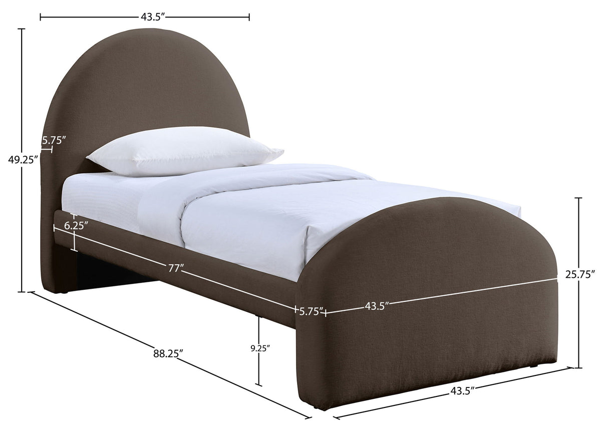 Andaz - Chenille Fabric Upholstered Bed