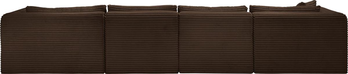 Shaggy - 5 Piece Modular Sectional With Chaise And Ottoman