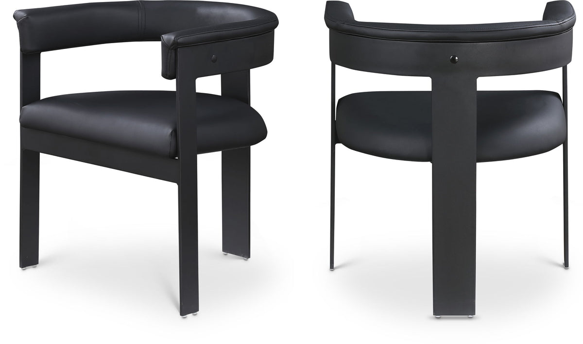 Romeo - Faux Leather Dining Chair With Black Base (Set of 2)