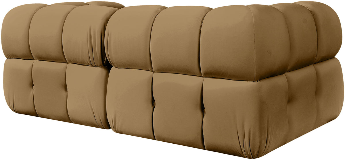 Orin - Velvet Performance Fabric Upholstered 2 Piece Modular Sofa (2 Corner Chairs)
