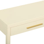Dani - Faux Shagreen 2-Drawer Console Table - Cream