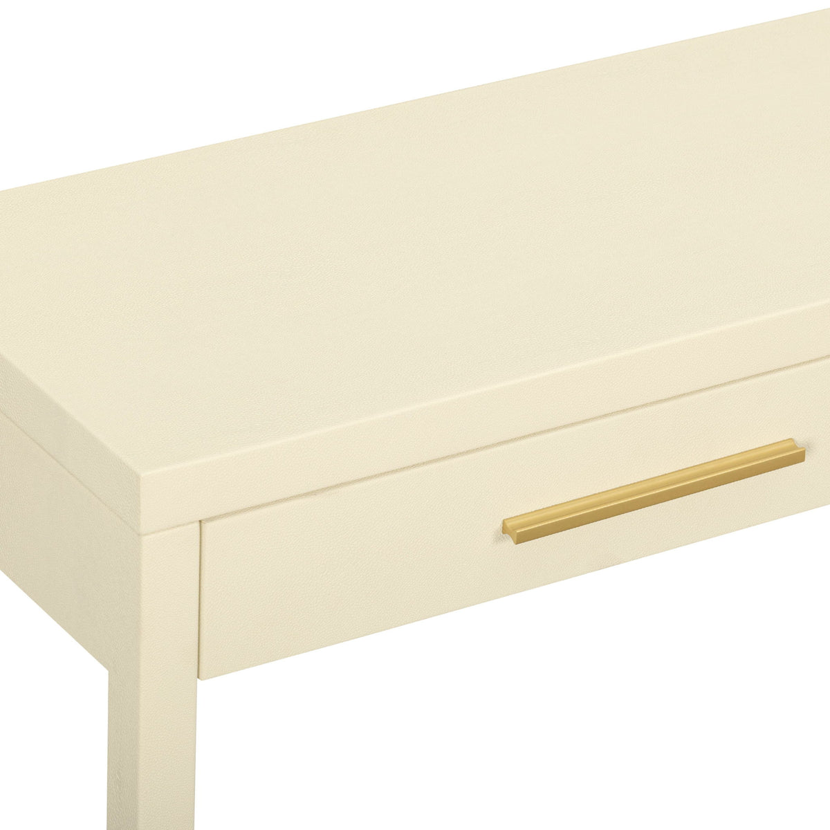 Dani - Faux Shagreen 2-Drawer Console Table - Cream