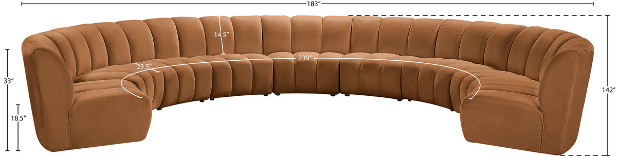 Infinity - 9 Piece Modular Sectional - Saddle