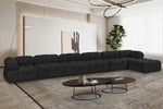 Ames - 7 Piece Boucle Fabric Modular L-Shaped Sectional