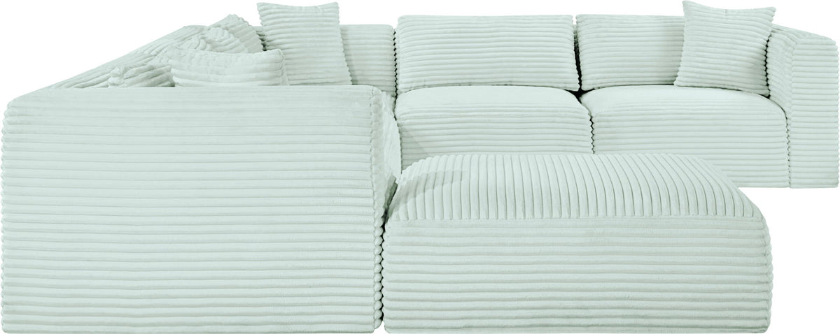 Shaggy - 7 Piece Modular U-Shaped Sectional With Ottoman