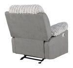 Plush - Glider Recliner With LED Belt - Gray