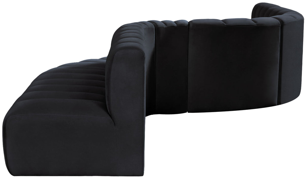 Arc - Velvet 8 Piece Curved Modular Sofa