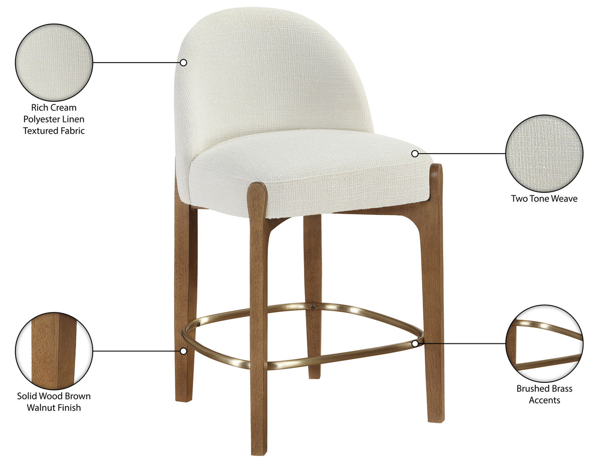 Torino - Counter Stool With Brushed Brown Base