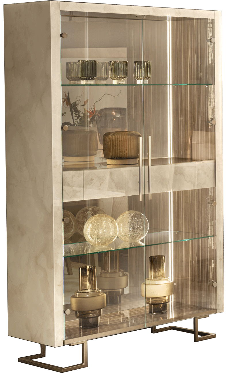 Luce - 2 Door Cabinet With Drawer - Beige