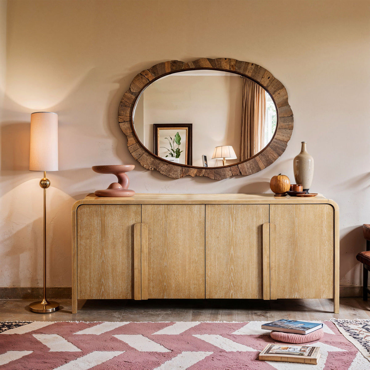 Harmony - Oak Veneer And Solid Wood Sideboard/Buffet