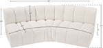 Arc - Boucle Fabric 3 Piece Modular Corner Sofa