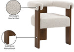Barrel - Dining Chair - Dark Brown / Cream