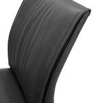 Velena - Full Back Top Grain Leather Upholstered Wood Dining Chairs (Set of 2) - Black