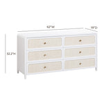 Patty - Rattan 6 Drawer Dresser