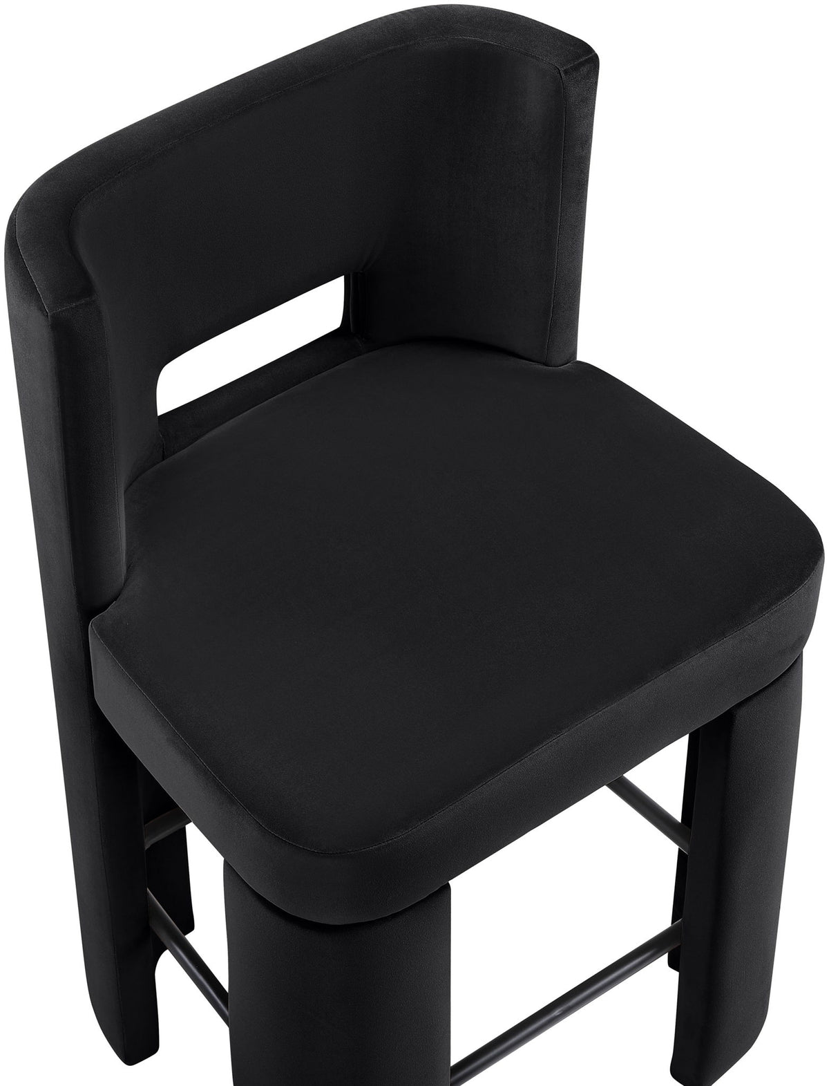 Zuno - Velvet Performance Fabric Upholstered Counter Stool (Set of 2)