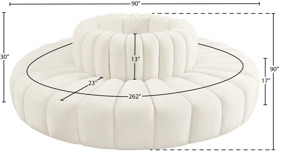 Arc - Velvet 8 Piece Round Modular Sofa