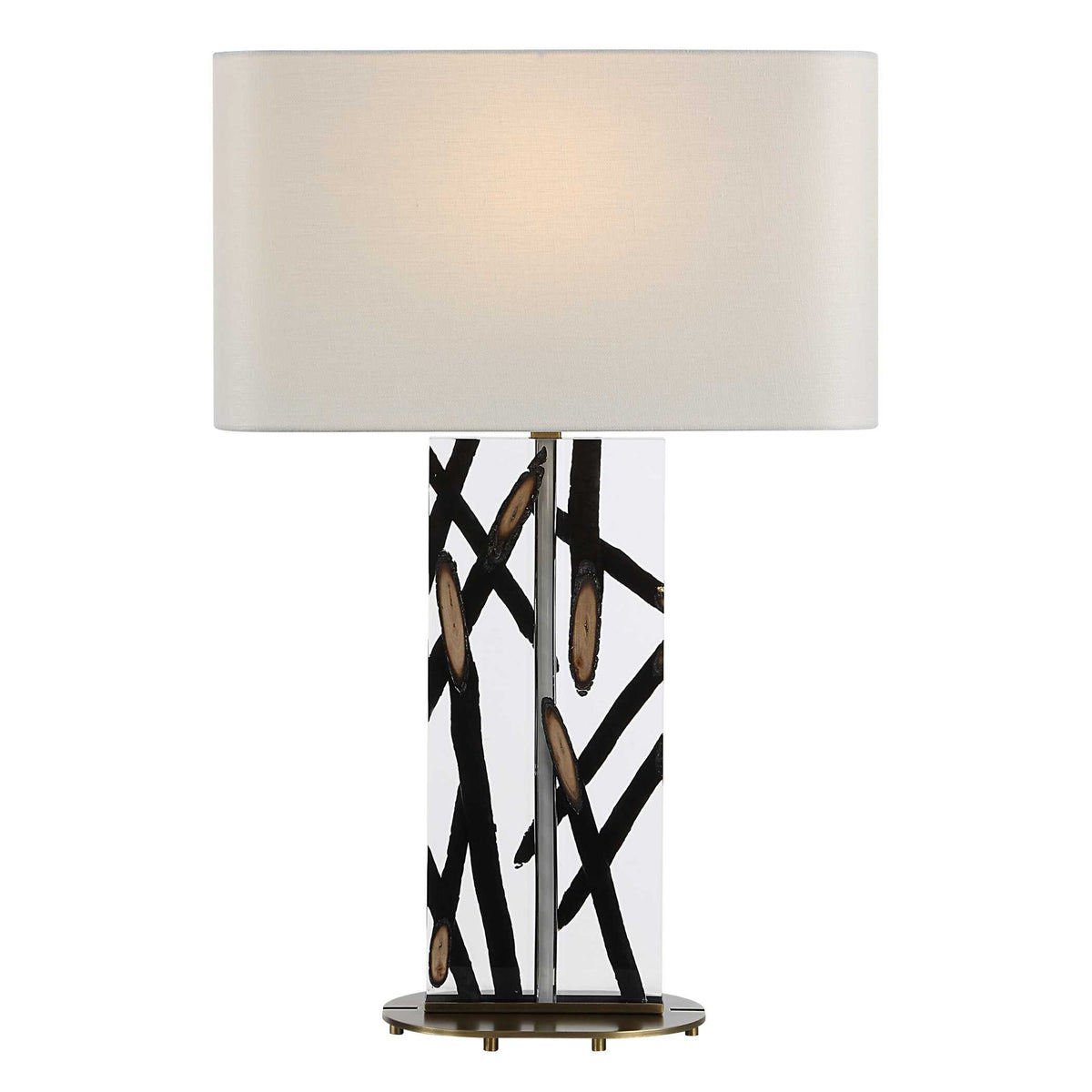 Stick With It - Table Lamp - Black / White