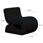 Senna - Oversized Corduroy Accent Chair - Black