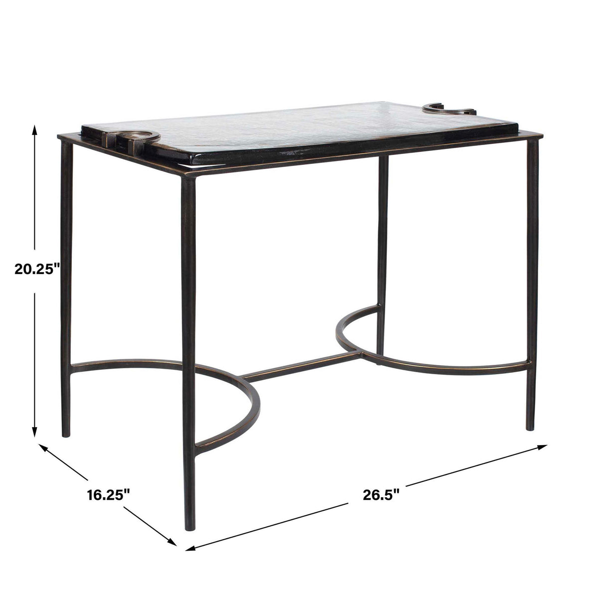 Eisen - Textured Glass Accent Table - Bronze
