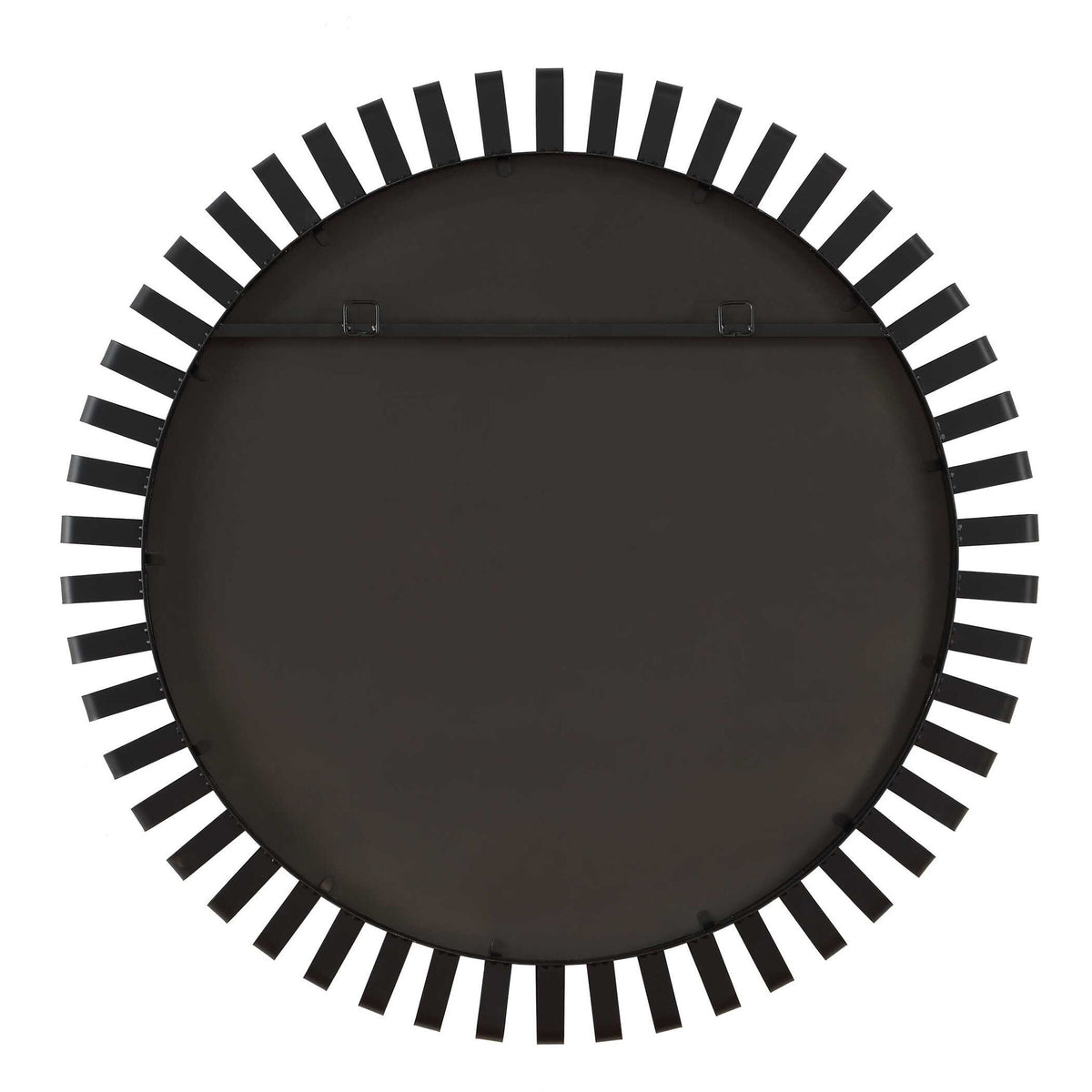 Jael - Round Iron Bands Mirror - Black