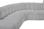 Arc - Boucle Fabric 8 Piece U-Shaped Modular Sofa