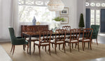 Charleston - Rectangle Leg Dining Table With 2-22" leaves - Dark Brown