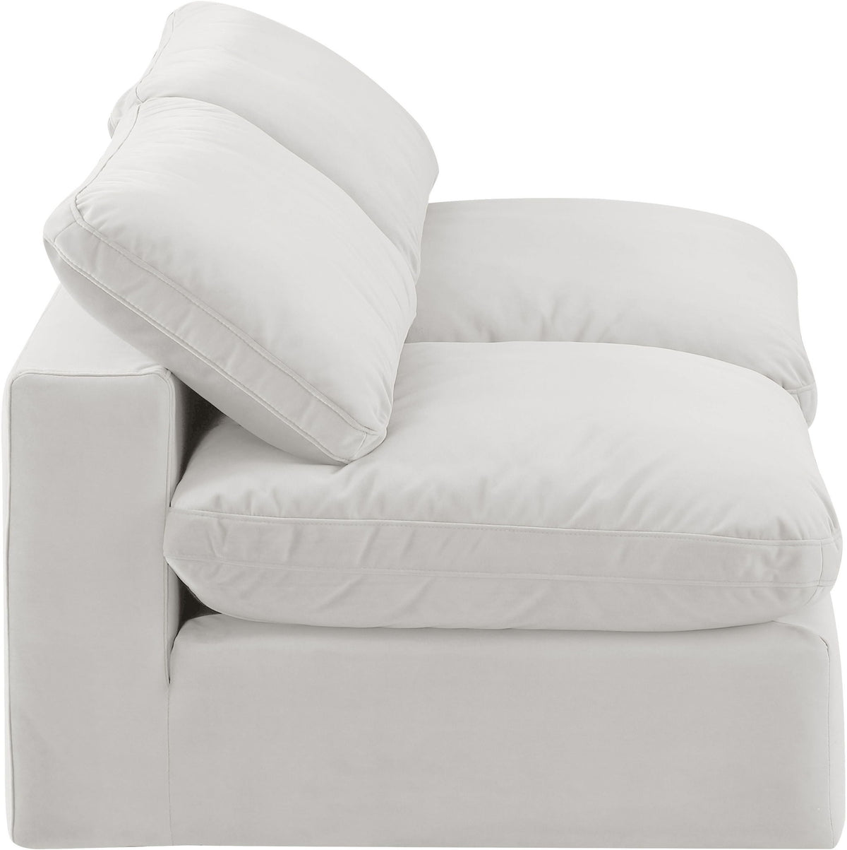 Comfy - Velvet Modular Armless Sofa 2 Seats