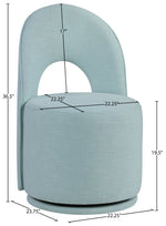 Cirelle - Linen Textured Performance Fabric Dining Chair (Set of 2)