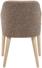 Valeo - Linen Textured Fabric Upholstered Dining Chair (Set of 2) - Painted Natural Base