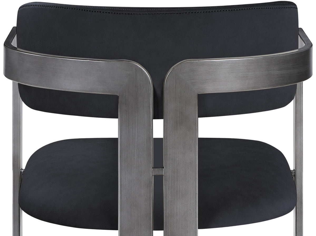 Aurum - Vegan Leather Upholstered Dining Chair With Gray Base (Set of 2)