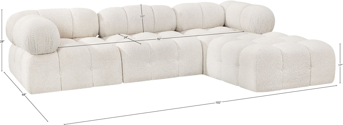 Ames - 4 Piece Fabric Modular Sectional
