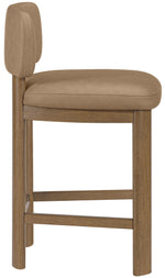 Paloma - Faux Leather Upholstered Counter Stool (Set of 2) - Brown Frame
