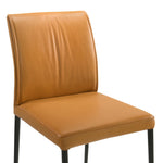 Meriam - Full Back Top Grain Leather Upholstered Metal Dining Chairs (Set of 2)